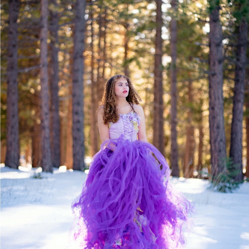 Wearable Art Corset Set | Hand Dyed Tulle Skirt OOAK